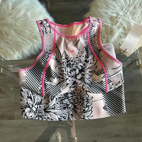 ADIDAS BY STELLA MCCARTNEY TRUEPURPOSE ALLOVER PRINT CROP TOP - SIZE XS - Picture 4 of 12